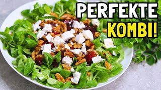 Nur wenige Menschen kennen dieses SalatRezept Feldsalat Roter Bete amp karamellisierten Walnüssen [upl. by Flanagan661]