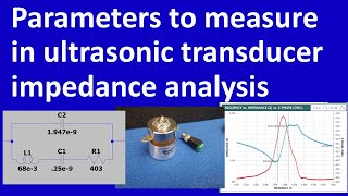 Parameters to measure in ultrasonic transducer impedance analysis [upl. by Amairam]