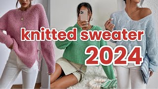 Fashion trends for knitted sweaters fall 2024 winter 2025 [upl. by Gnolb181]