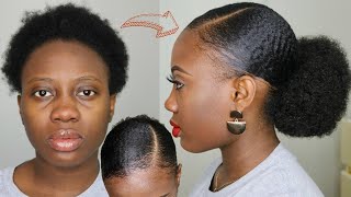 4C Natural Hair Doesnt Slick Down LOOK AT WHAT SHE DID Slick down Short 4C Natural Hair Tutorial [upl. by Blondelle289]