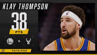 Klay Thompson scores SEASONHIGH 38 PTS as Warriors top Bucks [upl. by Worth]