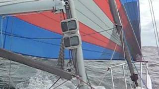 J80 GER 577 Anegada 16knots surf across the Kattegat [upl. by Nywroc]