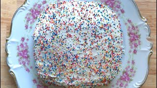 HOW TO MAKE AIR FRYER CAKE  GLUTEN FREE SPRINKLE CAKE IN AIR FRYER [upl. by Alue]