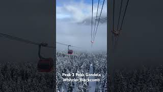 Winter Peak 2 Peak Gondola Whistler Blackcomb Ski Resort Canada [upl. by Notnyw57]