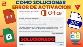 SOLUCIONAR error ACTIVACION PRODUCTOS OFFICE de manera PERMANENTE WORD POWER POINT EXCEL  2024 [upl. by Adigirb]