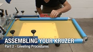 MampR Kruzer Manual Screen Printing Press  Assembly Instructions  Part 2  Leveling Procedures [upl. by Avlem233]