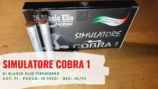 Test Emettitore SIMULATORE COBRA 1 di Di Blasio Elio Fireworks [upl. by Aihtnys966]