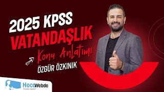 7 KPSS 2025 VATANDAŞLIK ÖZGÜR ÖZKINIK HUKUKUN DALLARI [upl. by Eidna]