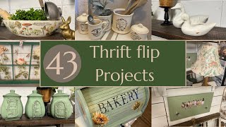 Mega Thrift Flip video43 Thrift store makeovers in one video2 year Youtube anniversaryAll my favs [upl. by Relluf]