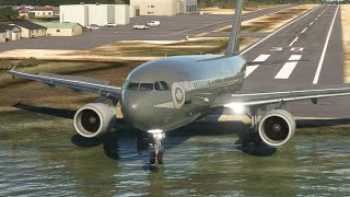 Exciting Plane Take Off  bad weather  BELIZE CITY MUNICIPAL AIRPORT [upl. by Laehcym]