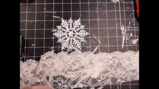 Shabby Chic Snowflake Ornaments Tutorial [upl. by Htiderem]