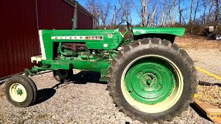 Chopping Cornstalks with an Oliver 1650 and a Woods Rotary Mower [upl. by Arlo474]