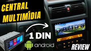 Central Multimídia Android 1 DIN Review  Serve qualquer carro [upl. by Aksel]