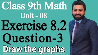 Class 9th Math Unit 8 Exercise 82 Question 3 9th Class Math Exercise 82 Q3 How to draw the graph [upl. by Onaicilef957]