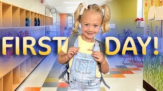 Everleighs first day of Kindergarten SO CUTE [upl. by Piderit831]