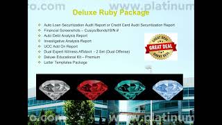 Ruby Package  Auto Loans amp Credit Card Debt Securitization Audit Package Deal [upl. by Reyotal911]