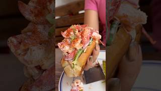 The CALIFORNIA LOBSTER ROLL at Red Hook Lobster 🦞🦞🦞 BESTFOODFOODIES lobster rolls seafood [upl. by Marra]