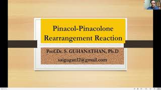 Pinacol  Pinacolone Rearrangement Reaction in Tamil with Examples Using Power Point Explanation [upl. by Aikkan161]