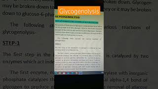 What is glycogenolysis biochemistry zoology shortsfeed shorts ytshorts [upl. by Sixele]