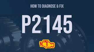 How to Diagnose and Fix P2145 Engine Code  OBD II Trouble Code Explain [upl. by Jenn]