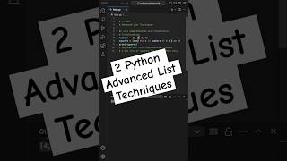 2 Python Advanced List Techniques [upl. by Schechter]