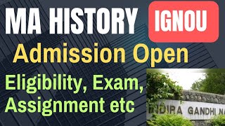 Ignou MA History Admission Open 2024 Full Details Exams Assignment classes SLM etc [upl. by Wills100]