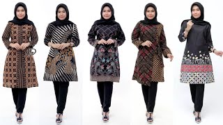 Baju Tunik Batik Kombinasi Modern Terbaru [upl. by Akehsar291]