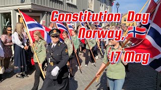 17 May Parade in Norway Grimstad  From Childrens parade to The Citizens parade [upl. by Einahpets530]