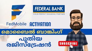 Fedmobile Activation Malayalam  Federal Bank Mobile Banking New Registration [upl. by Ueihtam]