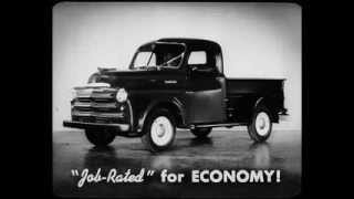 1950 Dodge vs Ford Trucks Dealer Promo Film  Geared to Your Job [upl. by Aronas]