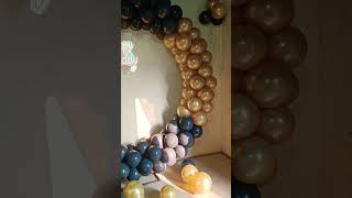 Balloon ring decoration balloon shortvideos blackgold shorts [upl. by Kired]