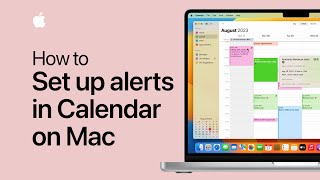 How to set up alerts in Calendar on Mac  Apple Support [upl. by Sabra62]