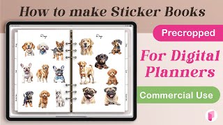 How to make Digital Planner Sticker Book  Precropped  to SELL on Etsy [upl. by Fessuoy]