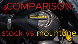 MK8 Fiesta ST Mountune Carbon Induction Kit vs Stock [upl. by Drabeck]