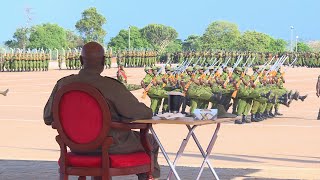 Ugandas incredible military parade and formation [upl. by Atorod]