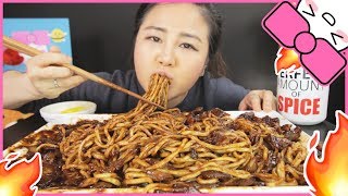 WORLDS SPICIEST GHOST PEPPER BLACK BEAN NOODLES CHALLENGE [upl. by Kowatch]