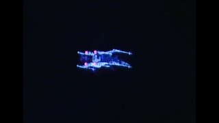 Full Size XWing Drones Fly Over Galaxys Edge  Walt Disney World  Rise of the Resistance Opening [upl. by Ennaxor748]