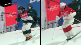 Mogul Skiing Comparison of Olympic Medalists Walter Wallberg and Mikael Kingsbury [upl. by Skurnik]