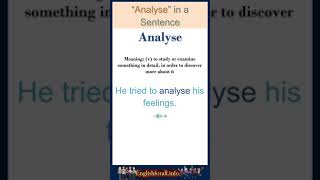 Analyse meaning  Analyse in a Sentence  Most common words in English shorts [upl. by Smaj549]