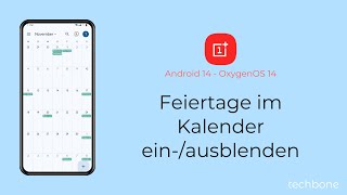 Feiertage im Kalender einblenden oder ausblenden  OnePlus Android 14  OxygenOS 14 [upl. by Codee94]