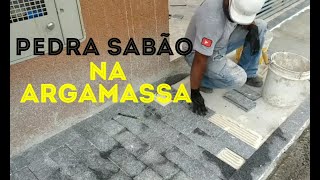 APRENDA E FAÇA CALÇADA COM PEDRA SABÃO video completo [upl. by Masuh]