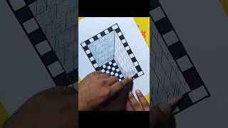 3D hole Drawing  Optical Drawing shorts art [upl. by Alusru]