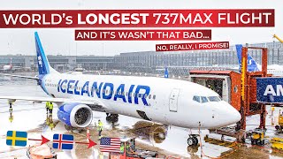 BRUTALLY HONEST REVIEW Flying 7h 30min in ECONOMY on Icelandairs Boeing 737MAX to Seattle [upl. by Weisman]