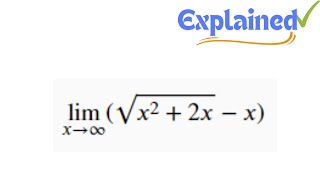 lim x infinity sqrtx22xx [upl. by Mohandas531]
