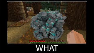 Minecraft wait what meme part 1 realistic minecraft Diamond Lava Water [upl. by Demaggio]