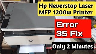 Error 35 How To Solve in hp Neverstop Laser MFP 1200w printer  finetechvicky [upl. by Davide]