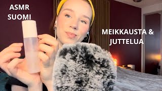 ASMR SUOMI Meikkiä ja höpöttelyjä ❤️ Kerron megahiuskriisistä 😂 [upl. by Teddman]