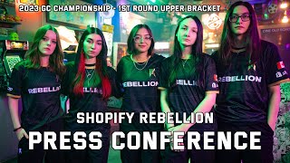 Shopify Rebellion PostMatch Press Conference vs CH EDward Gaming  2023 Game Changers Championship [upl. by Argyres]