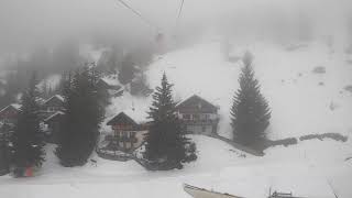 Cable Car Ride In Switzerland  Blatten  Belalp  Foggy Day [upl. by Dorwin]