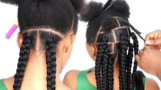 😲 Simple And Affordable Braid Hairstyles For Simple girls  NEAT WAY TO PART YOUR HAIR AS BEGINNERS [upl. by Dorice]